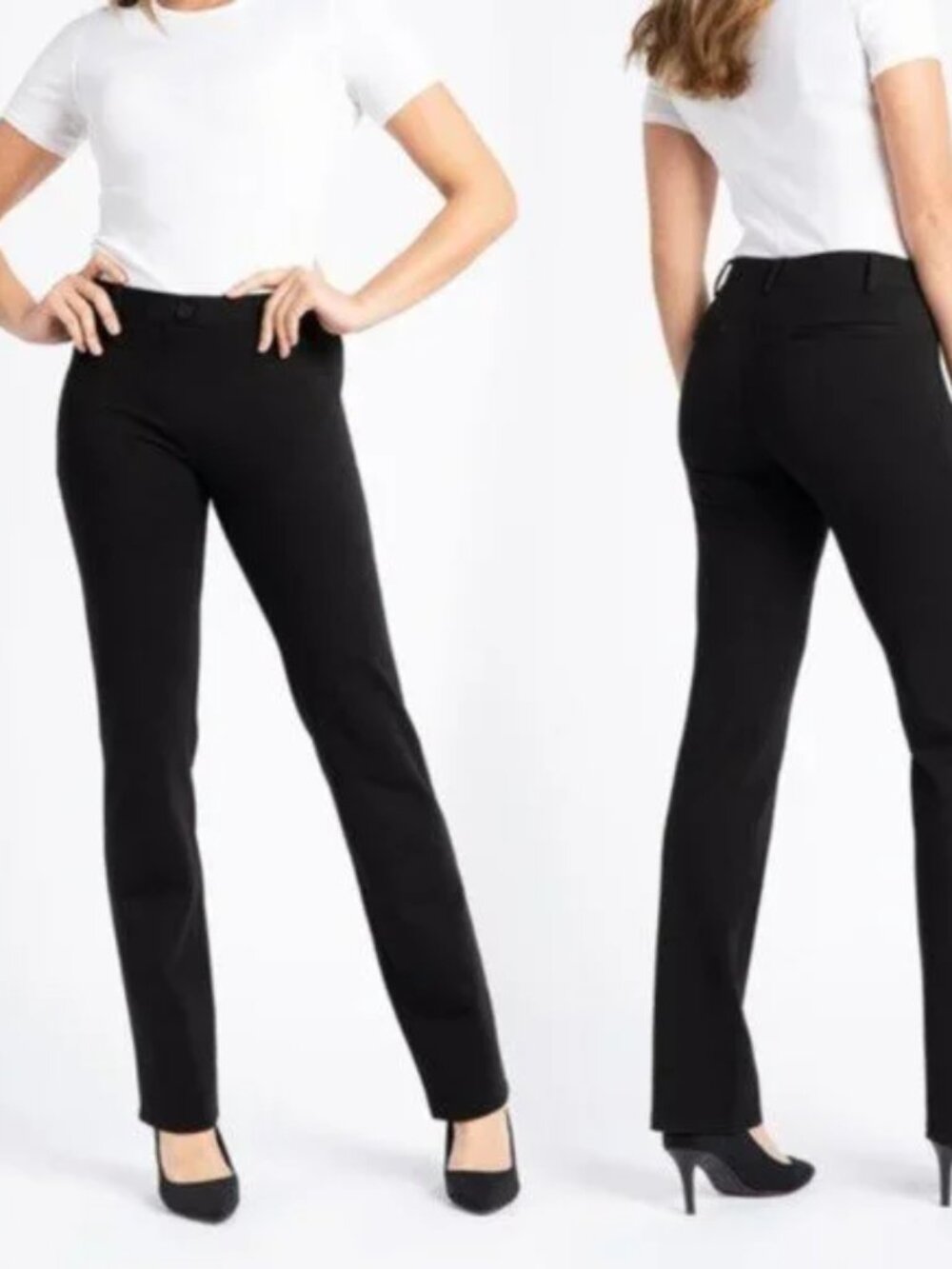 Betabrand Straight Leg Classic Dress Pant Yoga Pants